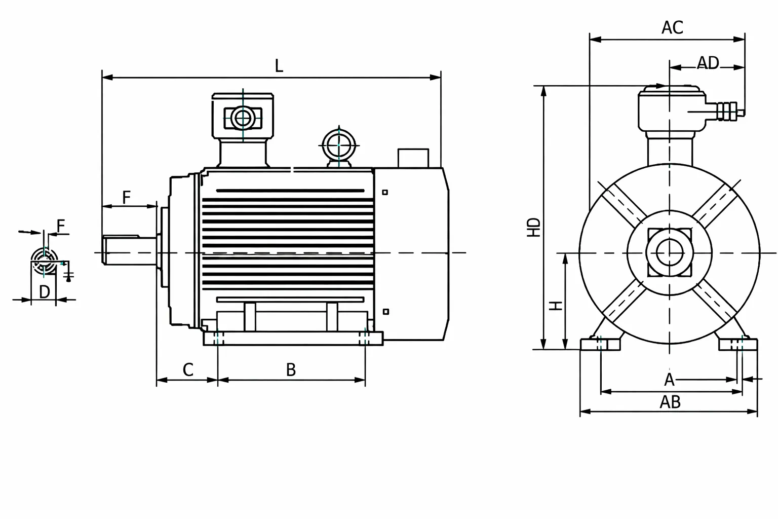 acmotors-EP- YBBP Series Explosion Proof Adjustable-Speed Three Phase Asynchronous Motor-draft
